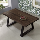 The Attic Live Edge Solid Wood Coffee Table Walnut
